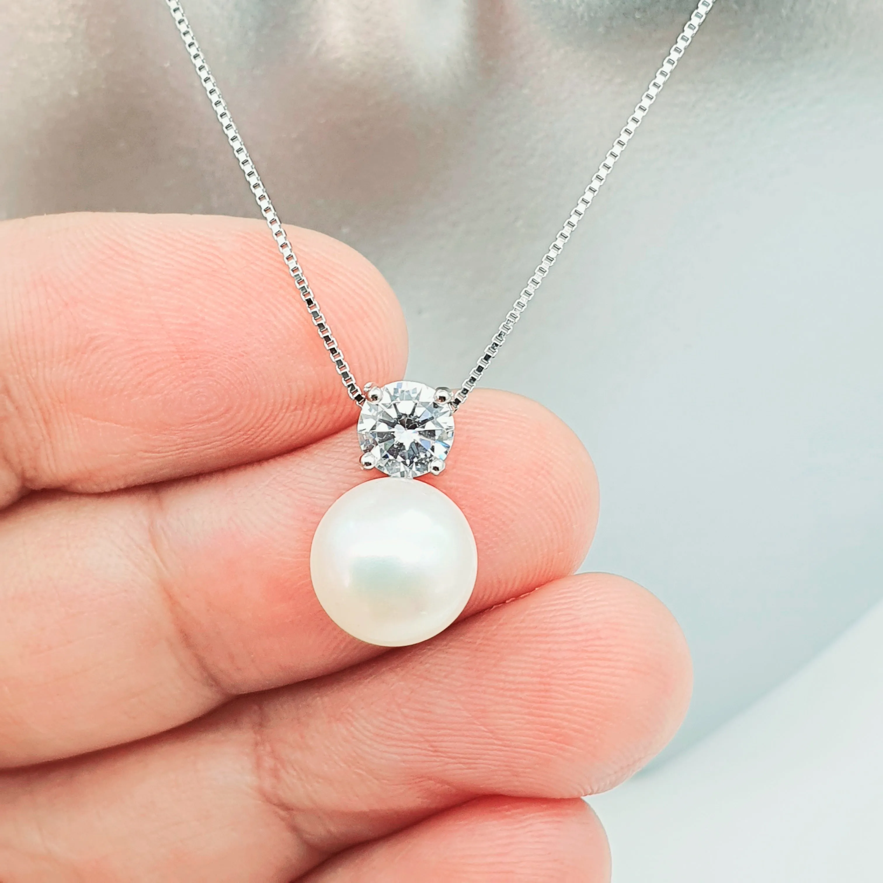 Freshwater Cultured Pearl Queen Set, Sterling silver