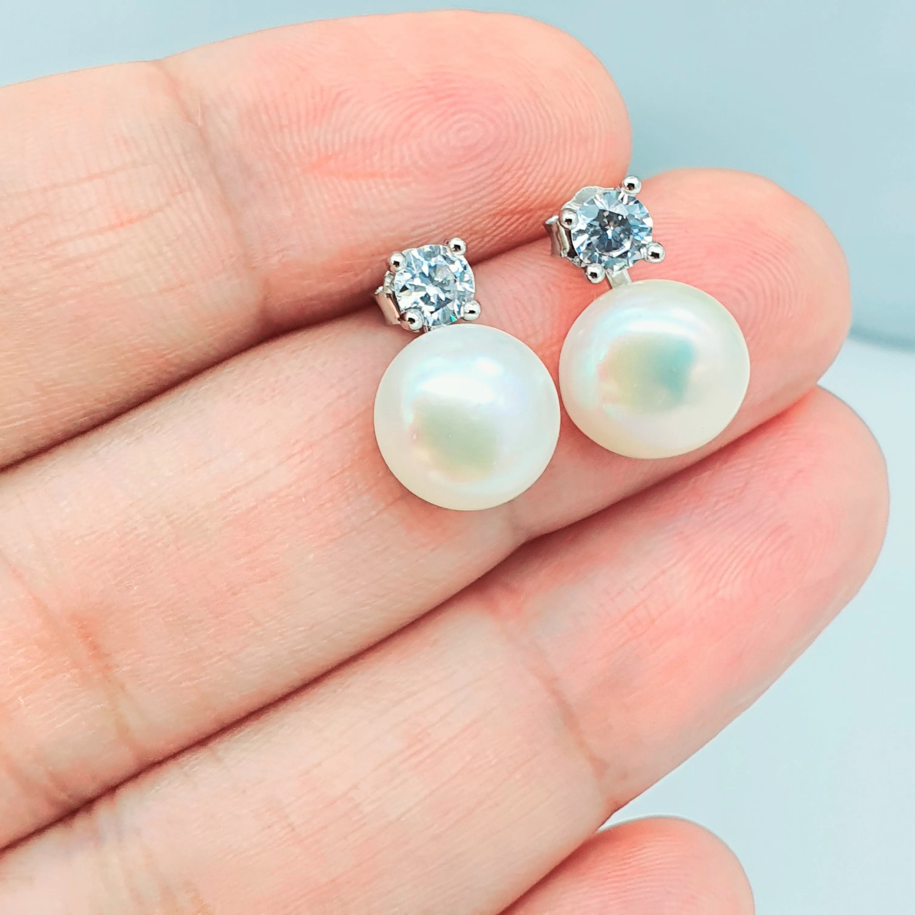Freshwater Cultured Pearl Queen Set, Sterling silver