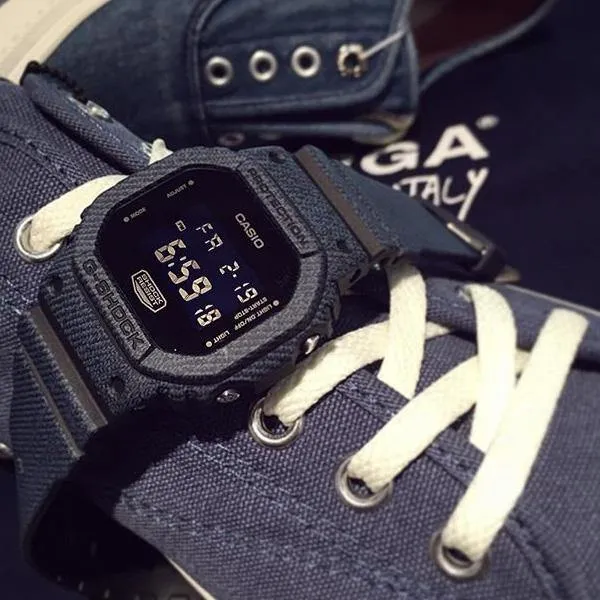 G-Shock Denim Pattern Watch DW-5600DC-1
