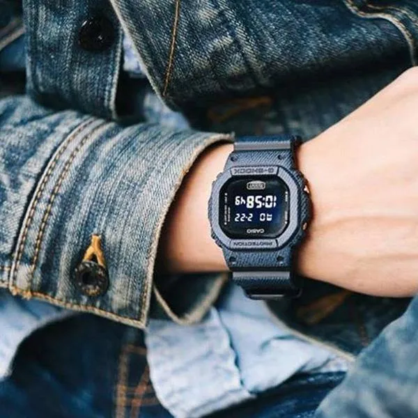 G-Shock Denim Pattern Watch DW-5600DC-1