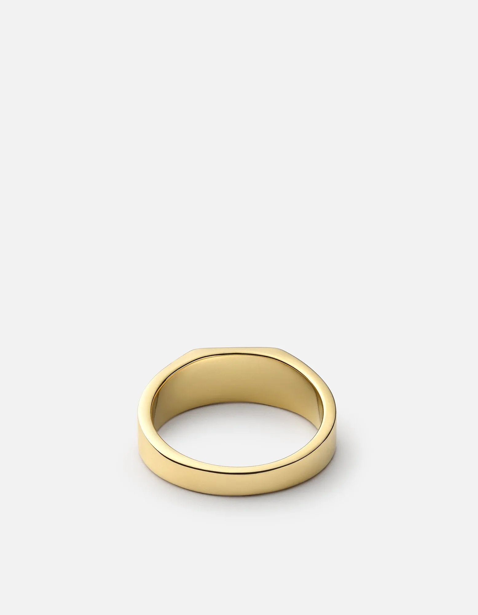 Geo Signet Diamond, 14k Gold