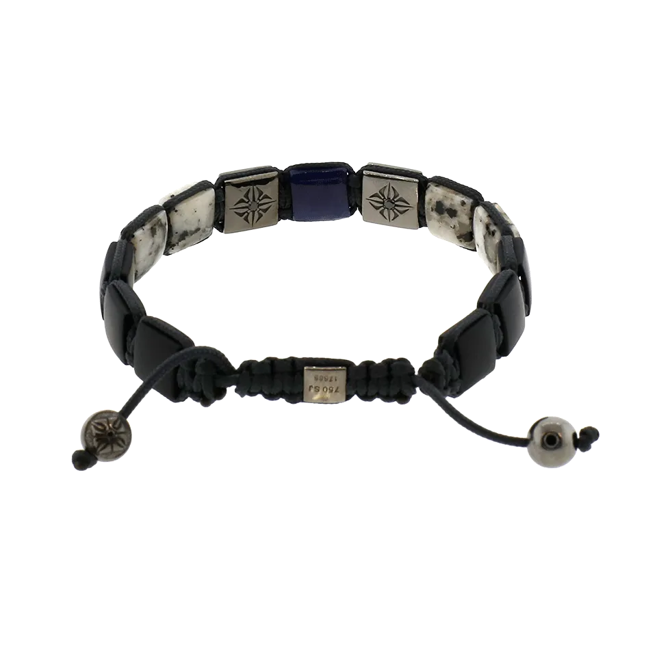 Granite And Blue Sapphire Lock Bracelet
