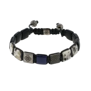 Granite And Blue Sapphire Lock Bracelet