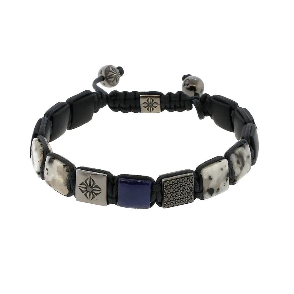 Granite And Blue Sapphire Lock Bracelet