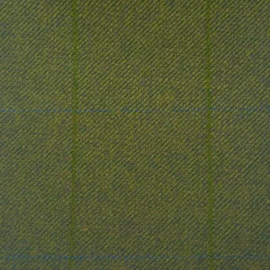 Green With Green And Blue Check Country Tweed Jacketing