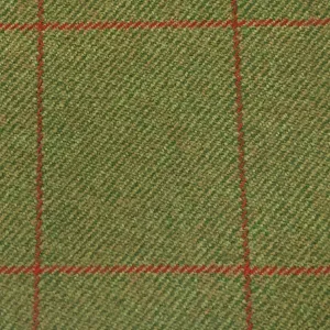 Green With Red Check Country Tweed Jacketing