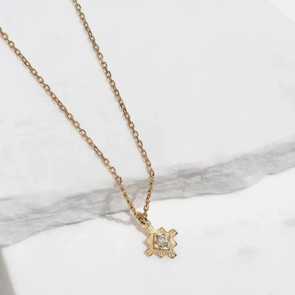 Inka Necklace | 22k Gold Plate | White Zircon