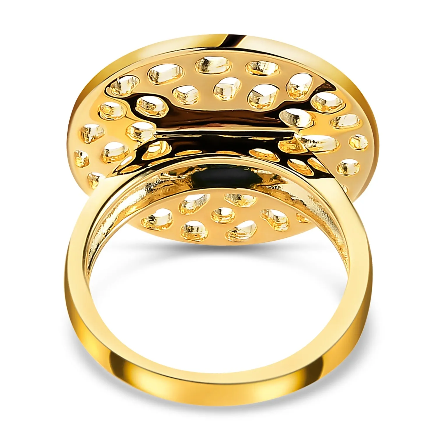 Lattice Disc Ring with Sleeping Beauty Turquoise