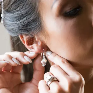 Lili Cluster Bridal Drop Earrings
