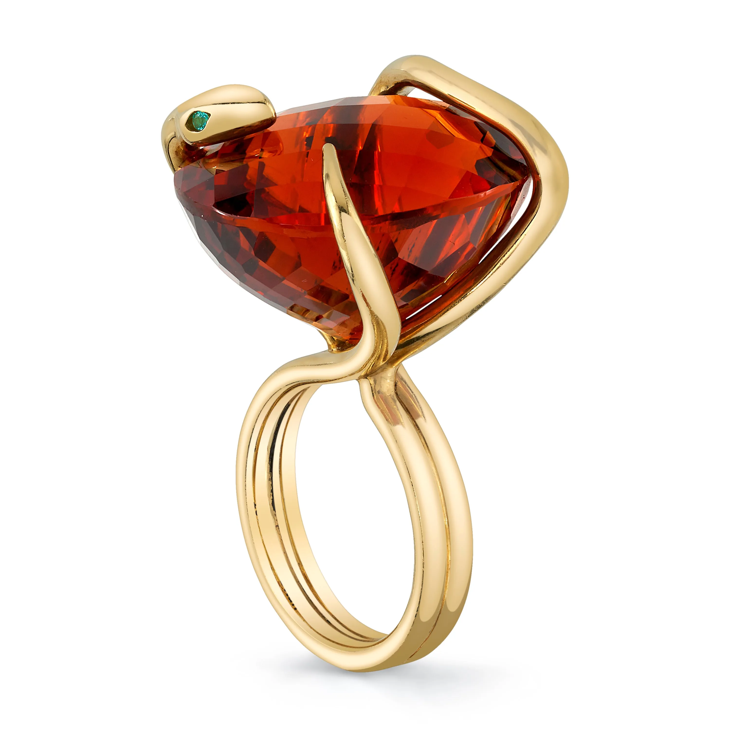 Madeira Citrine Snake on the Rocks Ring, Medium
