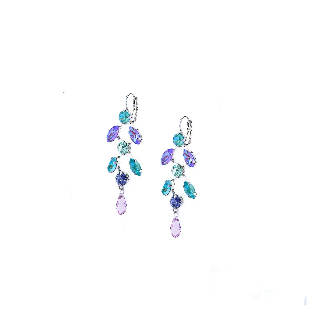 Marquise and Round Chandelier Leverback Earrings in "Matcha" *Custom*