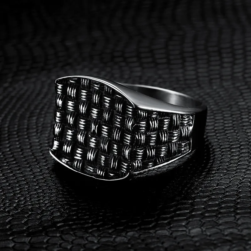 MESH SIGNET RING