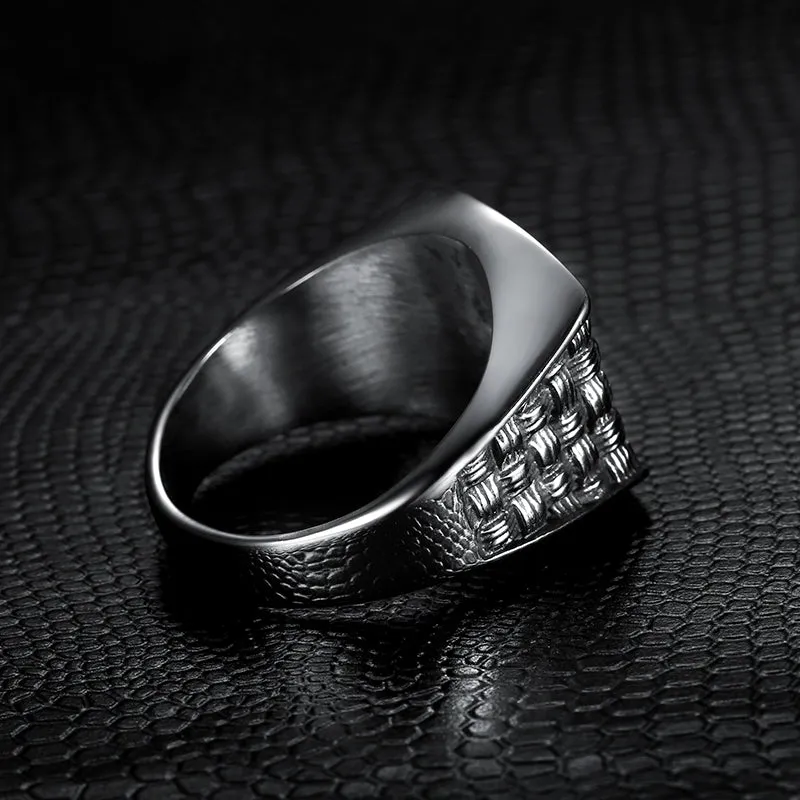 MESH SIGNET RING