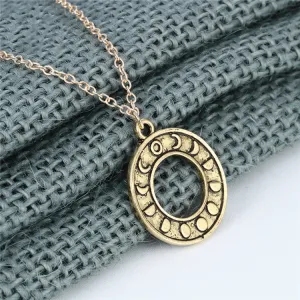 Moon Phase Astrology Round Pendant Magic Necklace