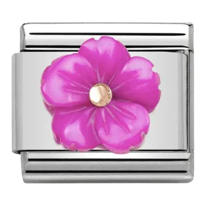 Nature - Fuchsia Bloom Rosegold Charm
