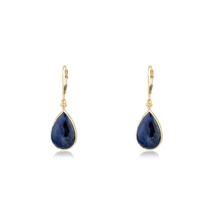 Nisha Sapphire Drops, 14K Yellow Gold