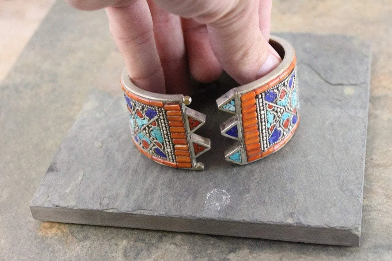 One of a Kind Sample Silver Tibetan Bracelet
