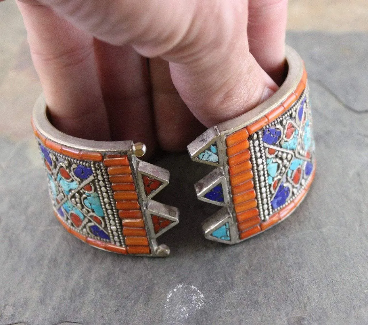 One of a Kind Sample Silver Tibetan Bracelet