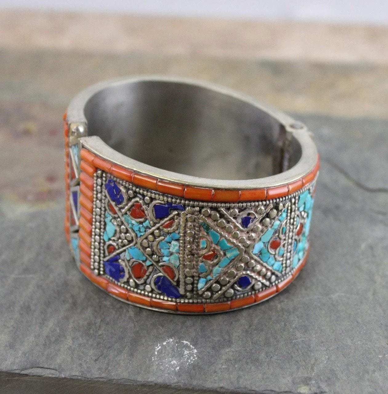 One of a Kind Sample Silver Tibetan Bracelet