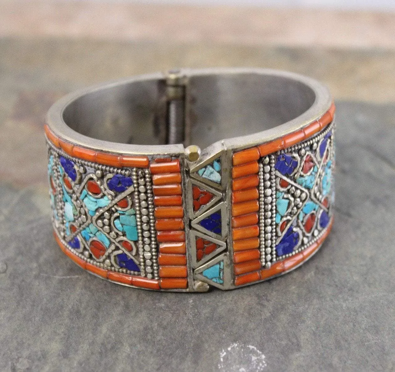 One of a Kind Sample Silver Tibetan Bracelet