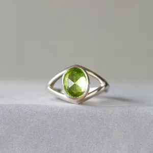 Peridot Cleo Ring in Sterling Silver