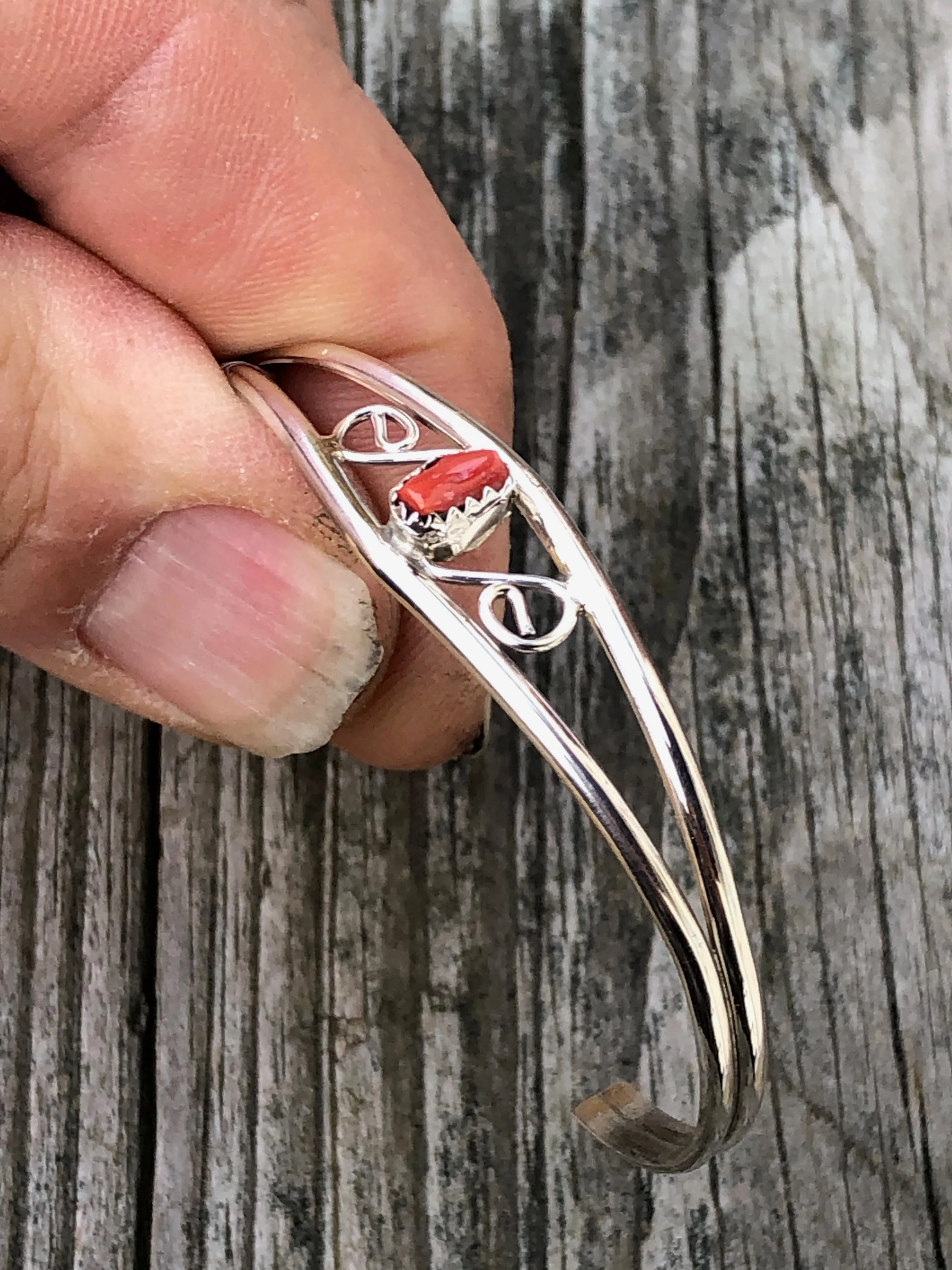 Red coral freeform Bracelet