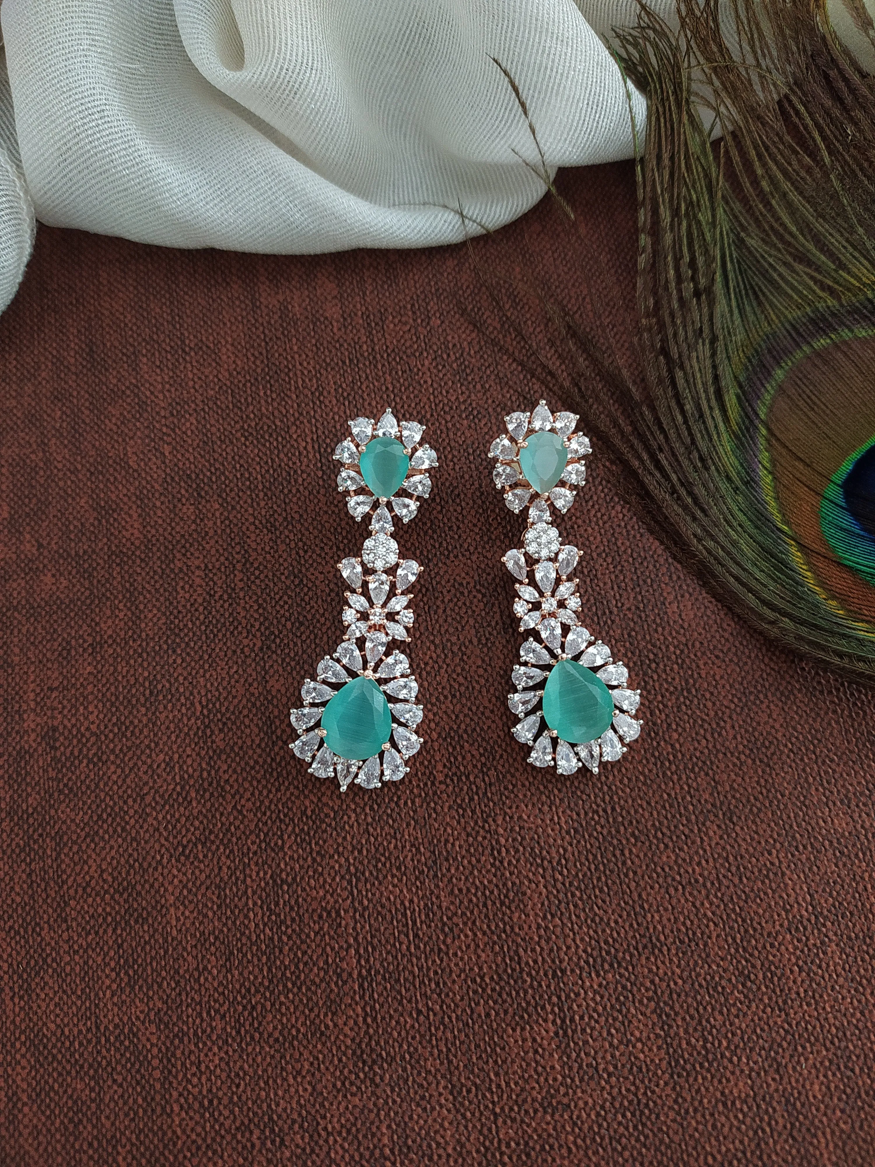 Rose-Gold Plated Beautiful Zircon Necklace Set