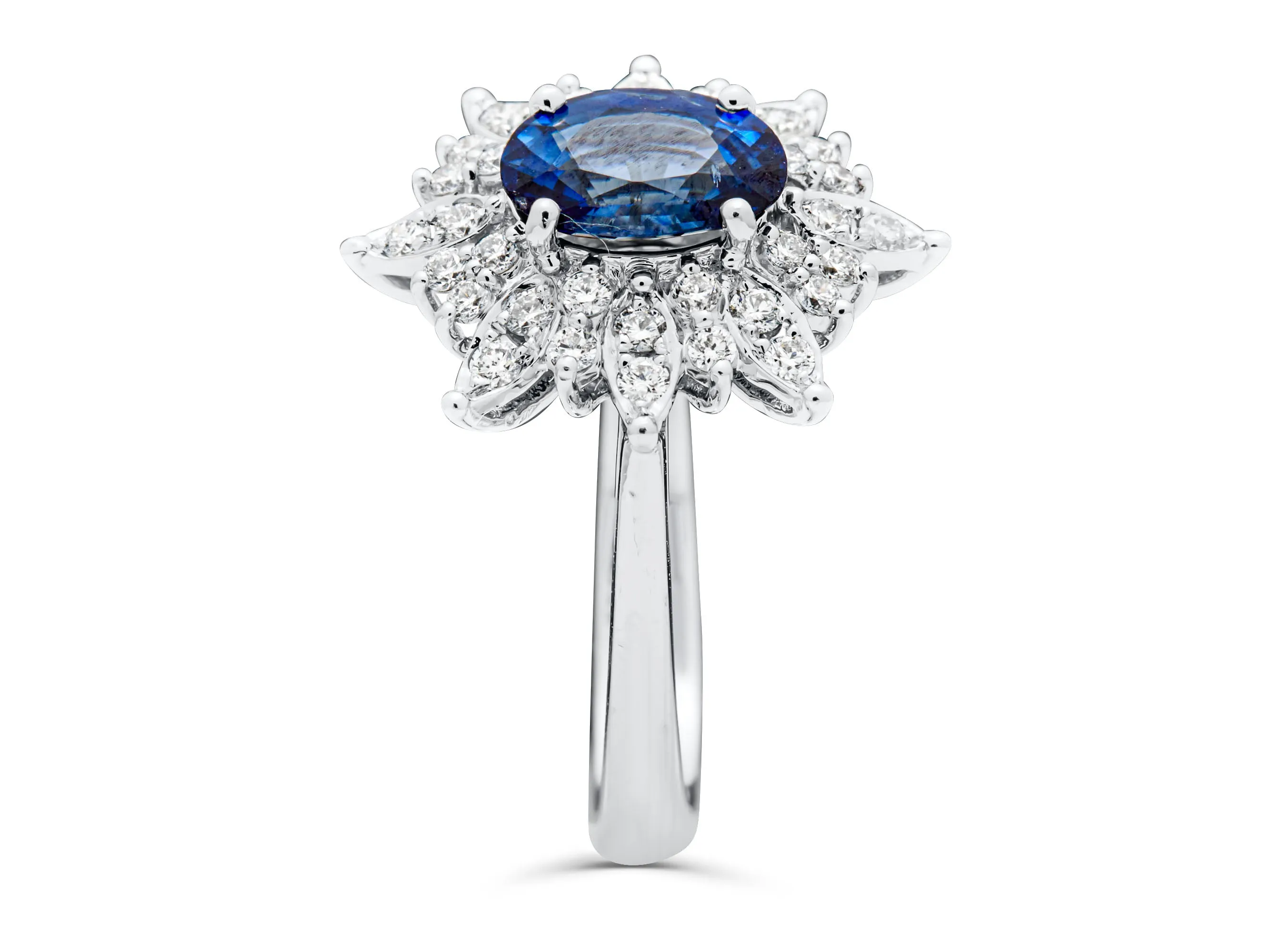 Sapphire North Star Platinum Ring