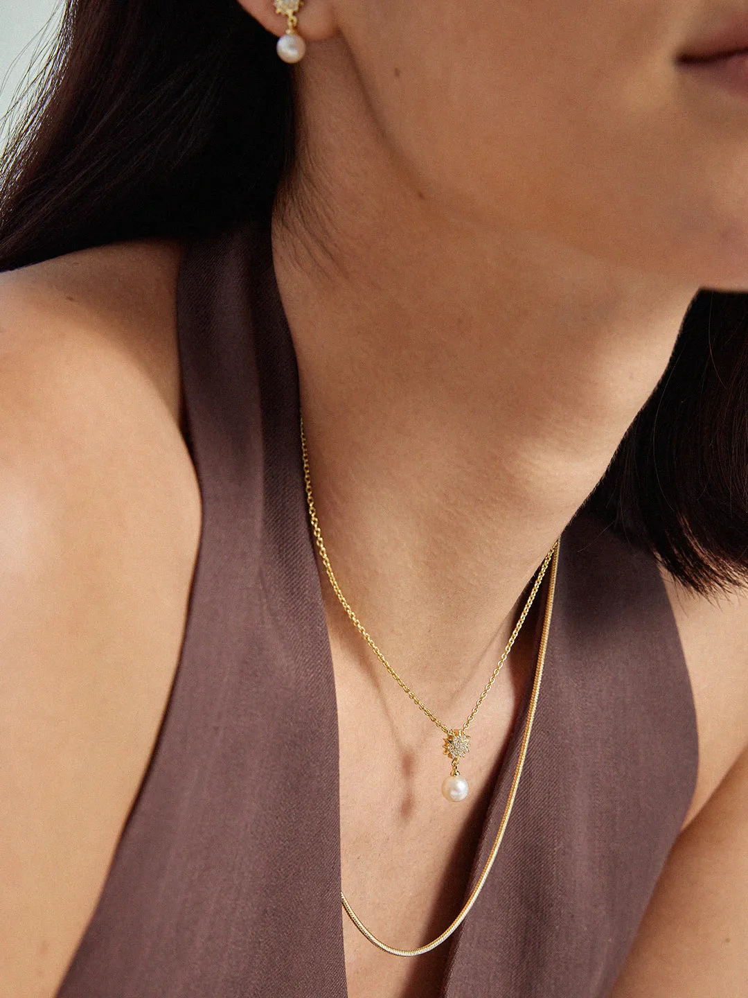 Sapphire Star Pearl Necklace