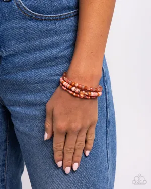 Seed Bead Stack - Orange Paparazzi Accessories