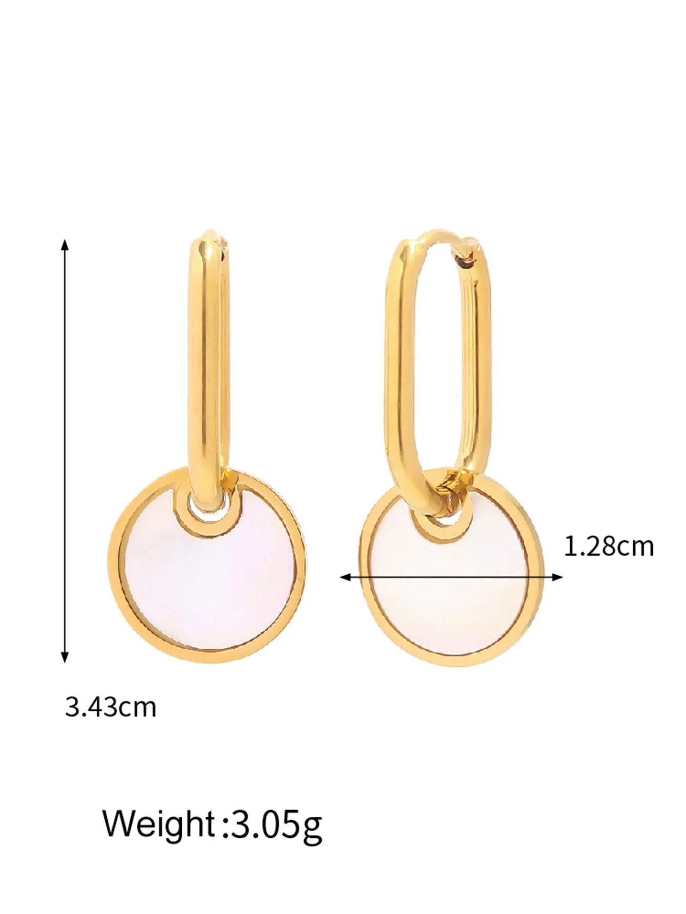 Shell Round Hanging Hoop Earring