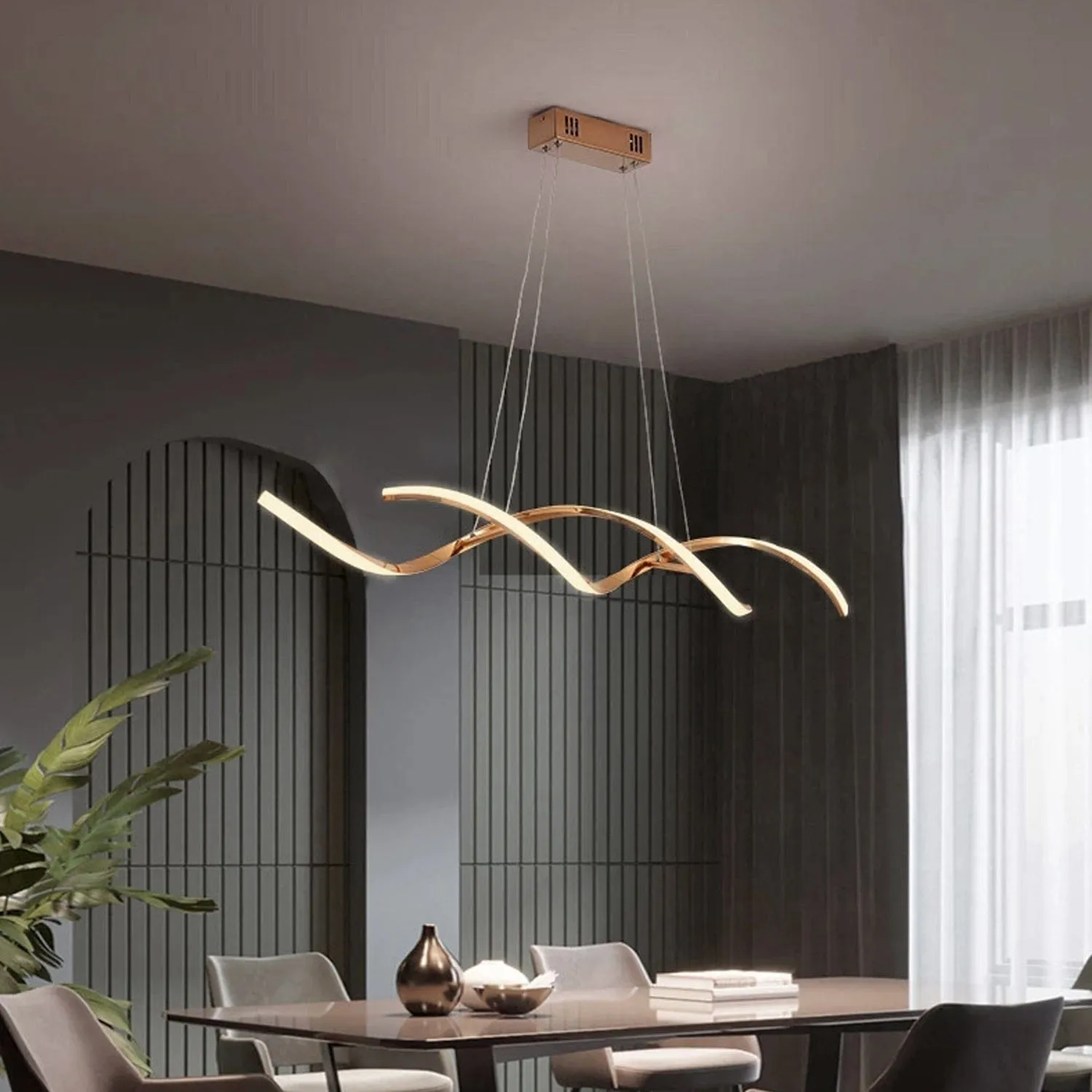Swirl Luxe Modern Dining Chandelier