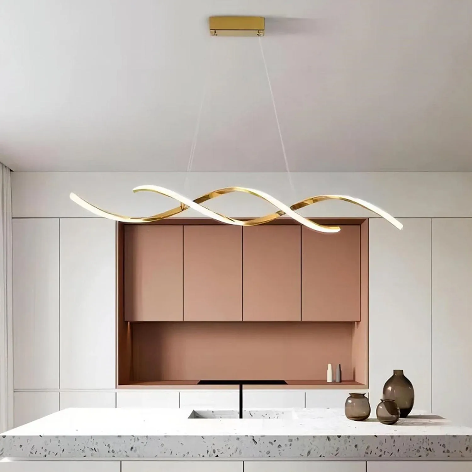 Swirl Luxe Modern Dining Chandelier