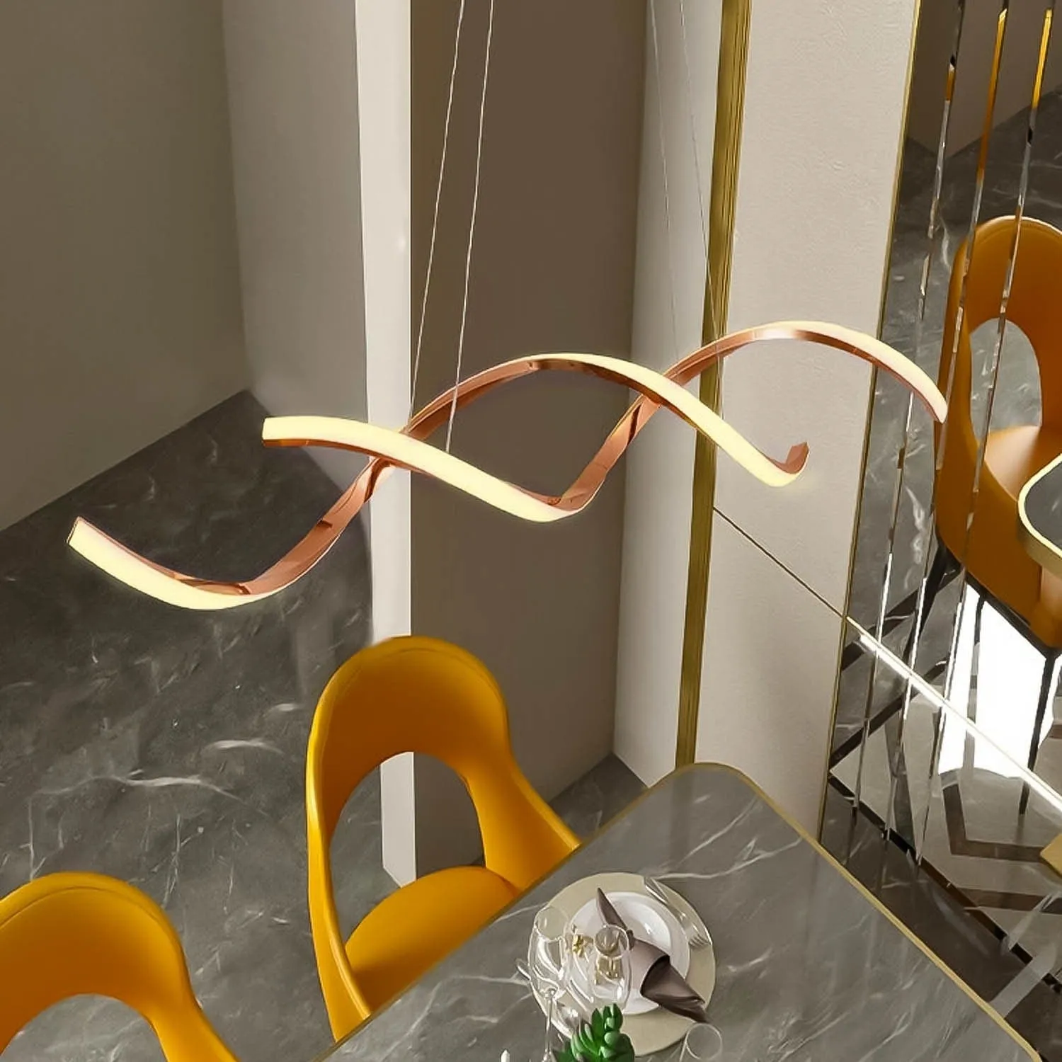 Swirl Luxe Modern Dining Chandelier