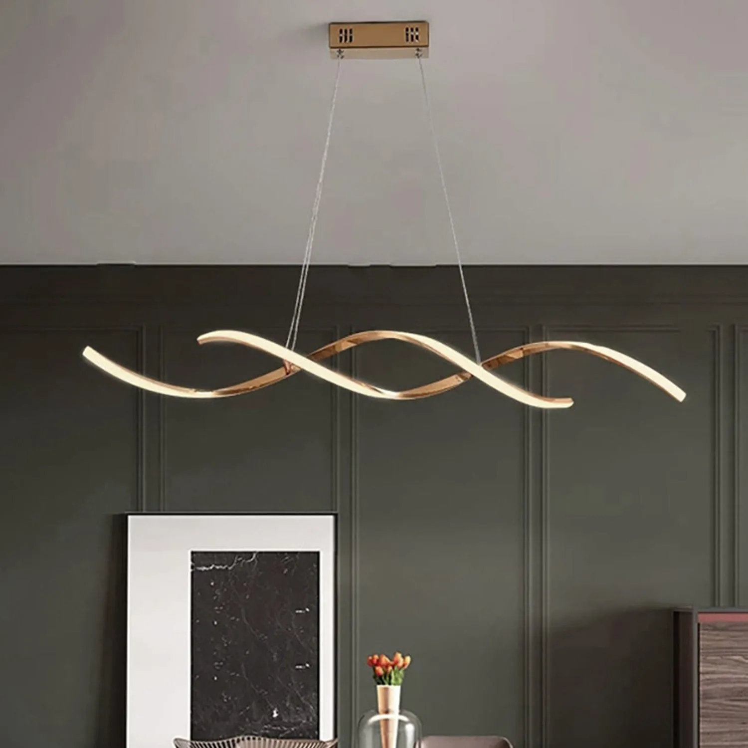 Swirl Luxe Modern Dining Chandelier