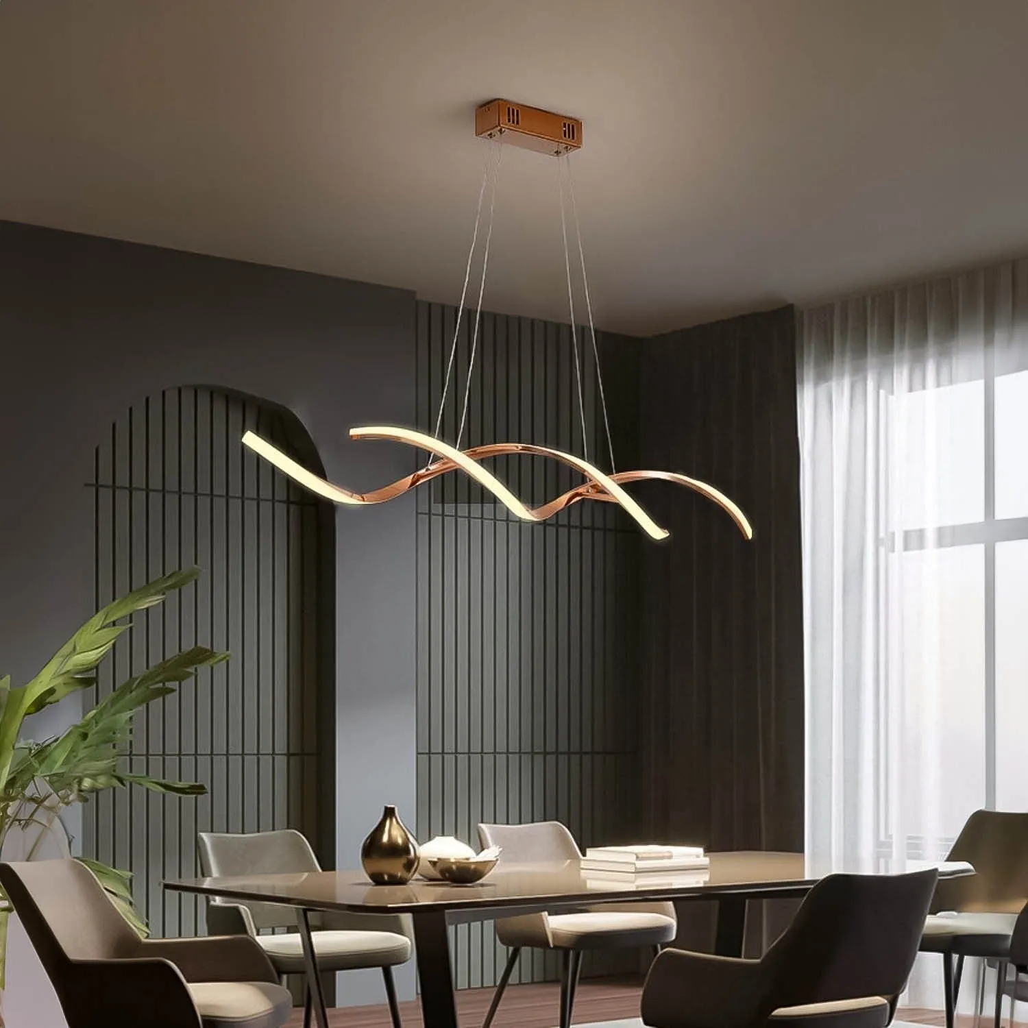 Swirl Luxe Modern Dining Chandelier