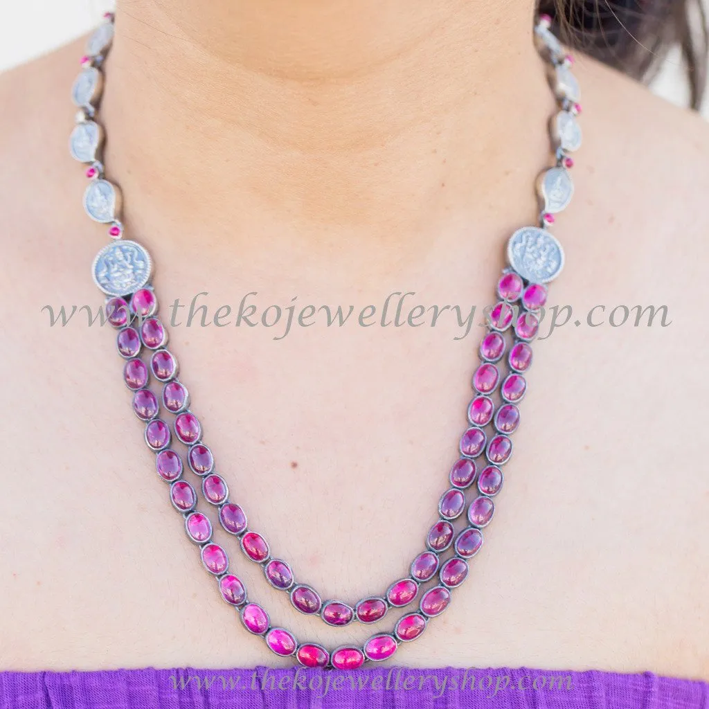 The Aparajita Silver Lakshmi Coin Necklace (Oxidised)