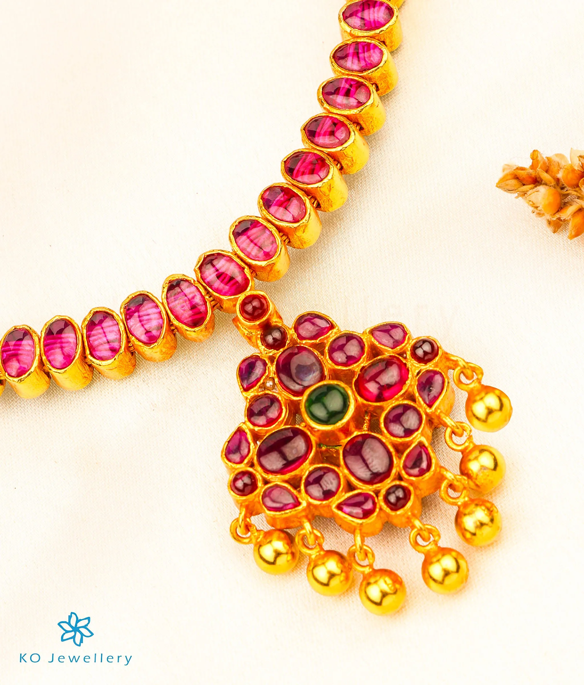 The Bhavika Silver Reversible Addige Necklace
