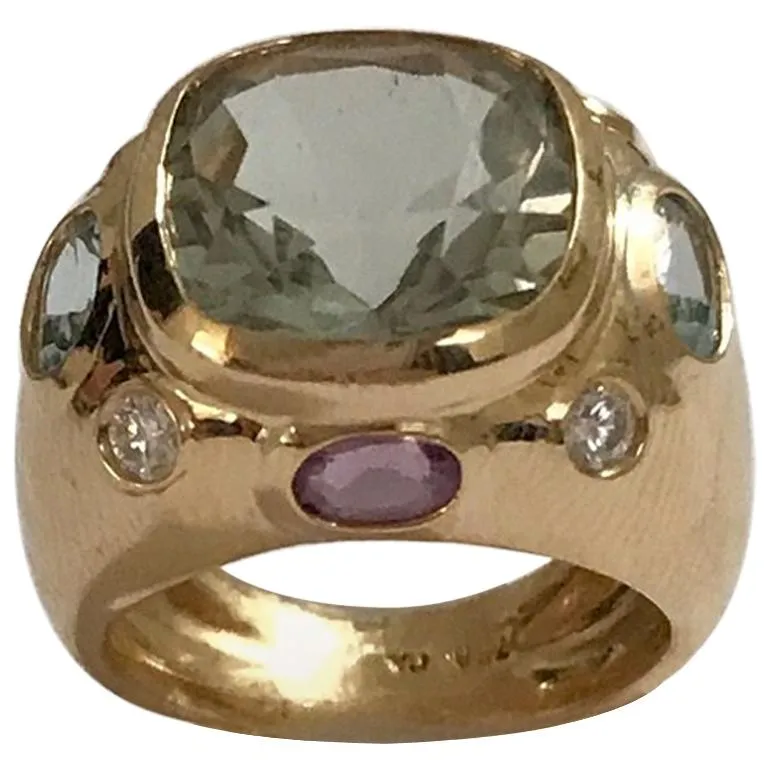 The BONHEUR Ring:  18kt Yellow Gold Domed Ring
