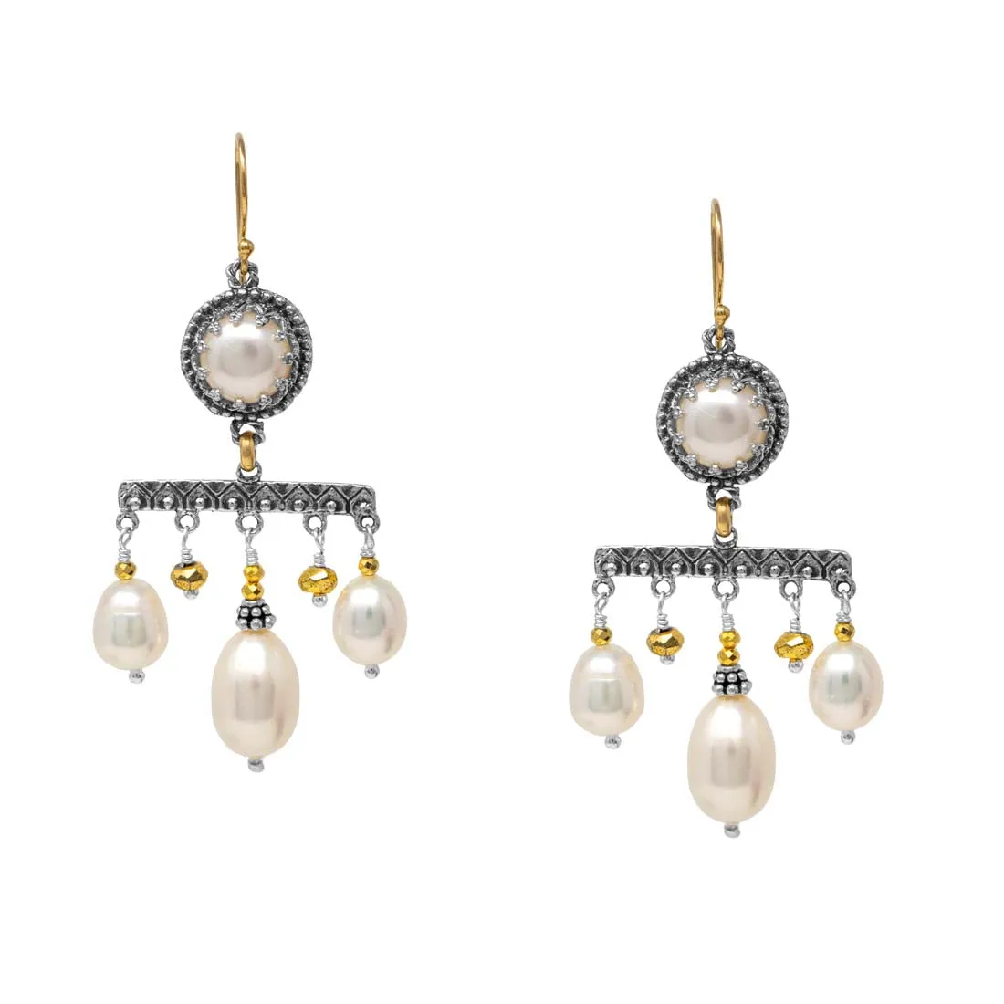 Three Drop Chandelier Earrings