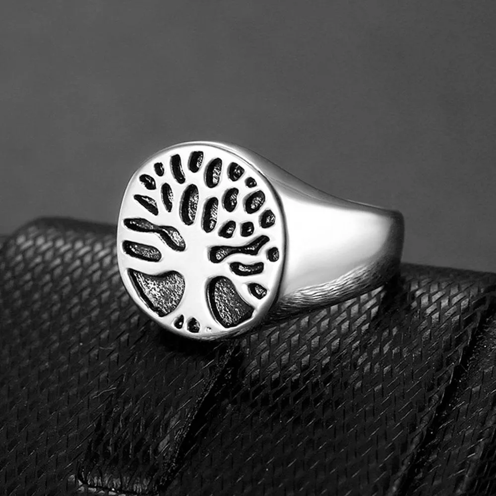 TINY TREE OF LIFE SIGNET RING