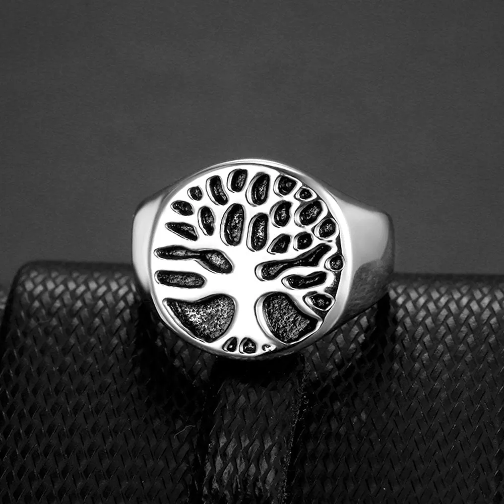 TINY TREE OF LIFE SIGNET RING