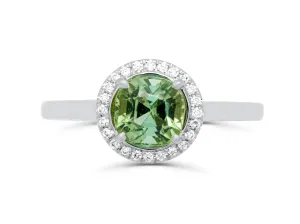Tourmaline Green Eye Ring