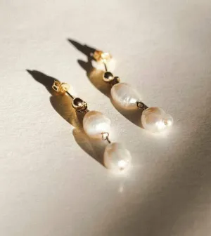 TS Elisse Double Pearl Earrings