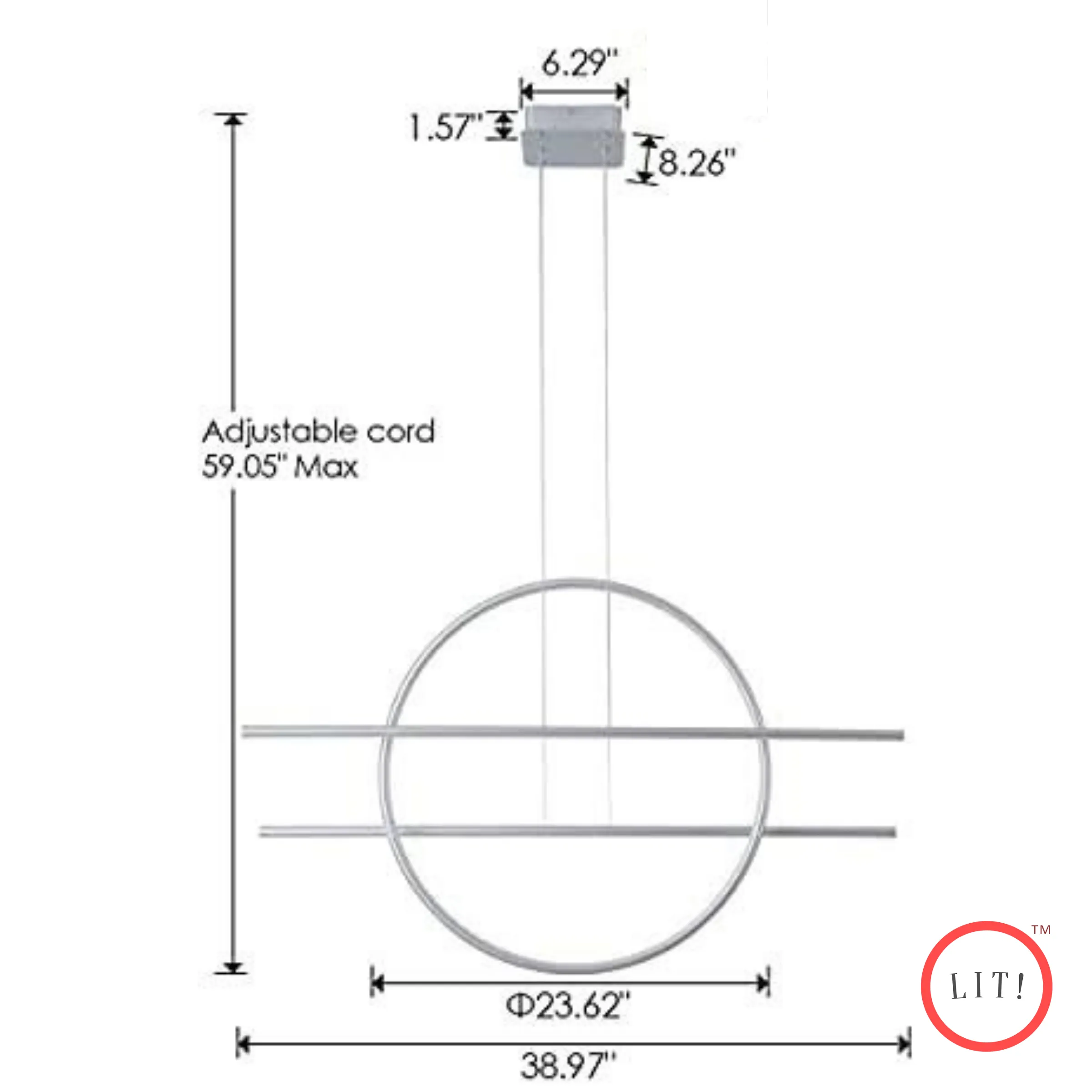 Vertical Circular Chandelier