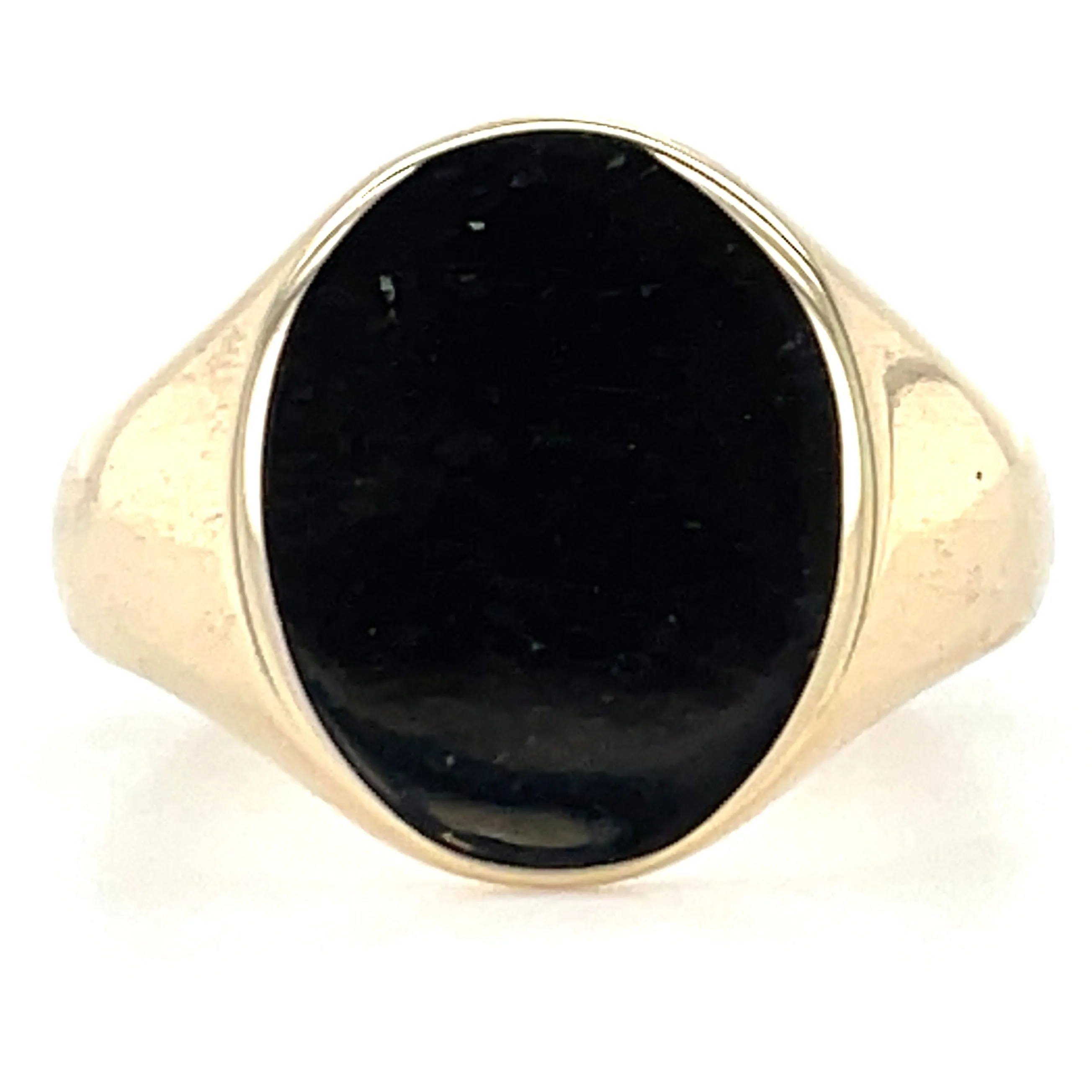 Vintage 9ct Yellow Gold Oval Signet Ring