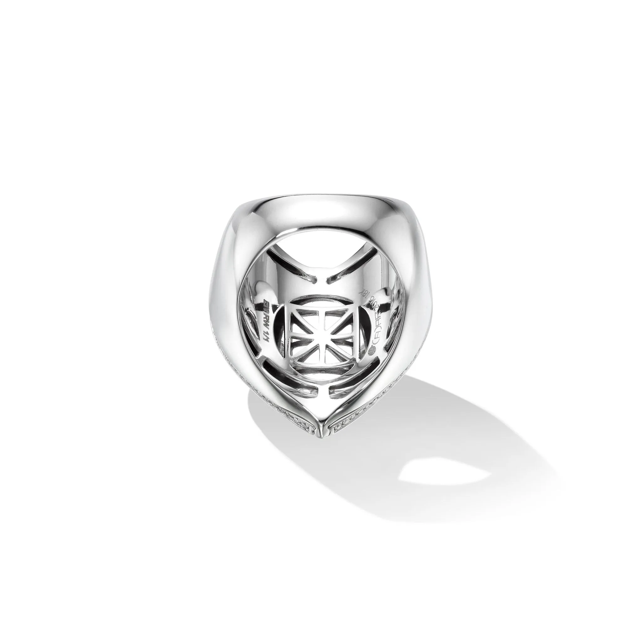 White Gold Endless Cocktail Ring with White Diamonds