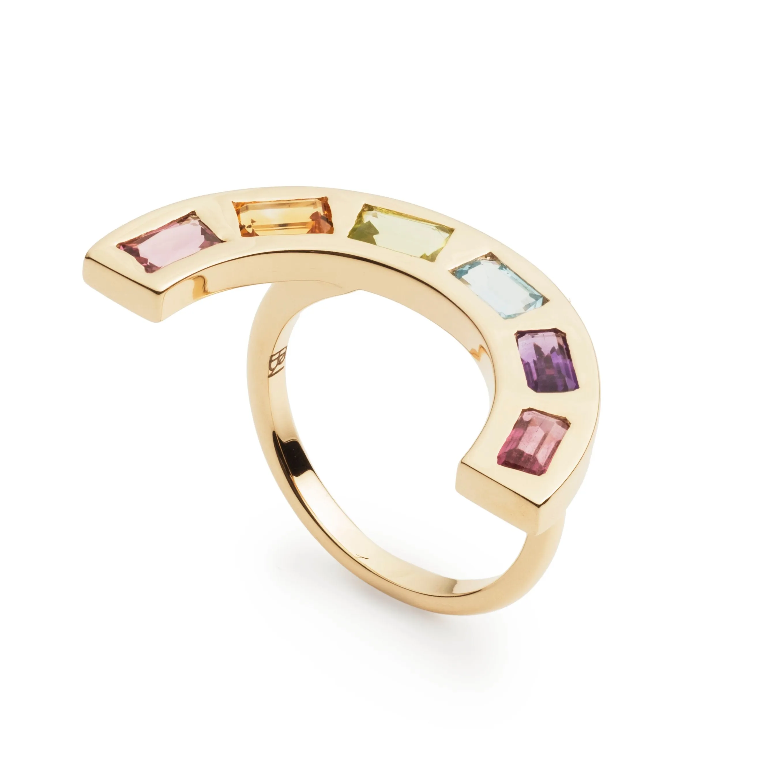 XL Deconstructed Rainbow Ring